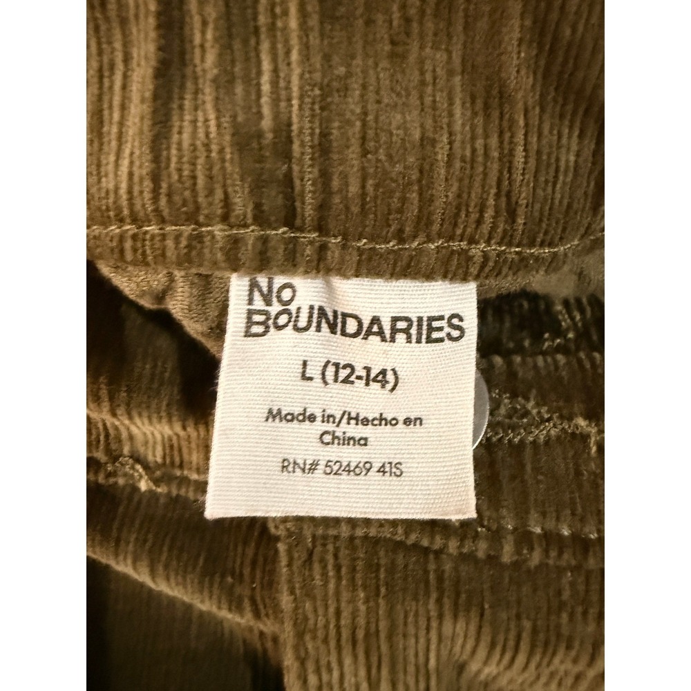 NWT 90's Grunge Olive Green Corduroy Cargo Mini Skirt Women's Size L 12-14 - Picture 5 of 7